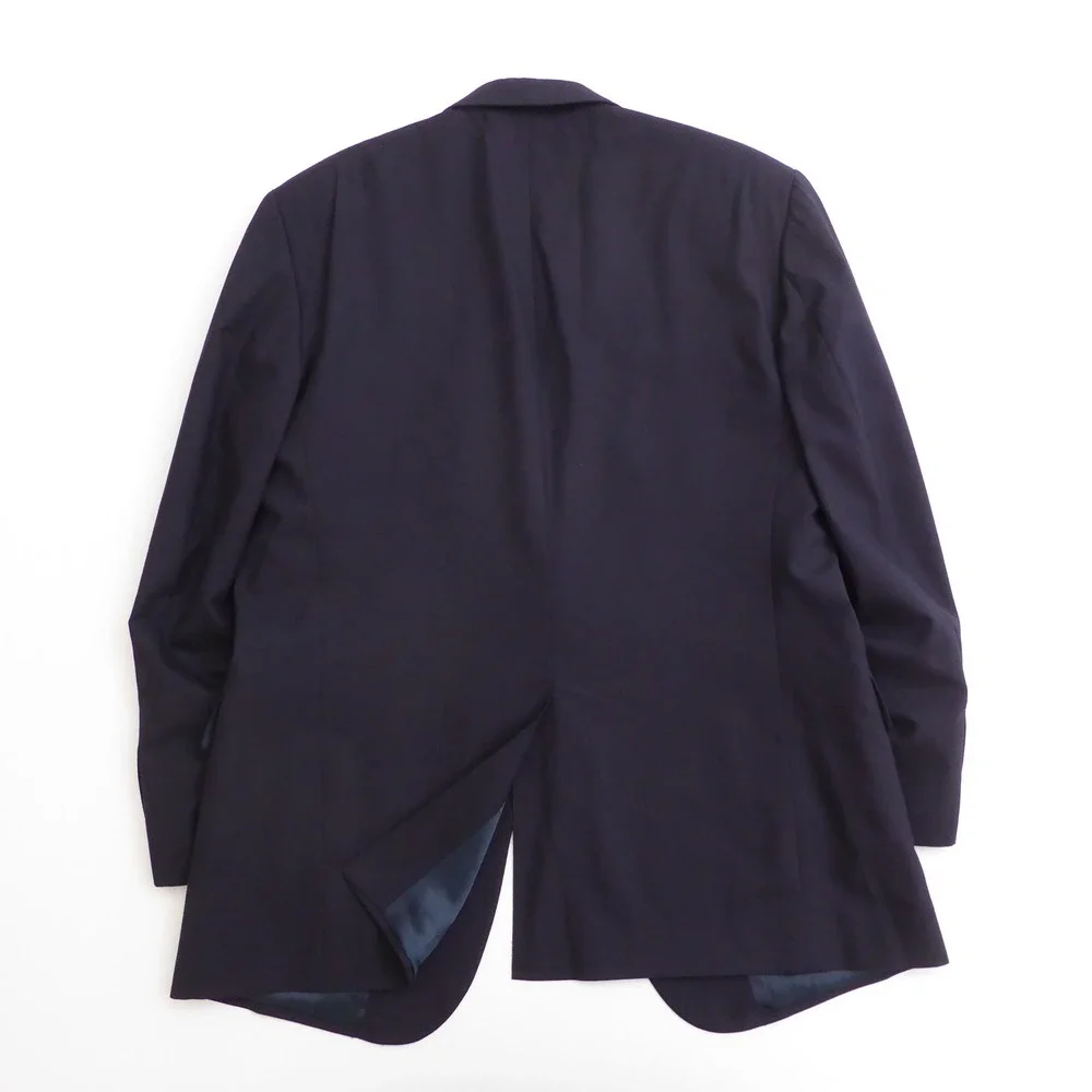 Jos. A. Bank Mens Blazer Navy Blue 100% Wool Two Button Gold Crest 46L